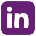 Linkedin logo in purple color